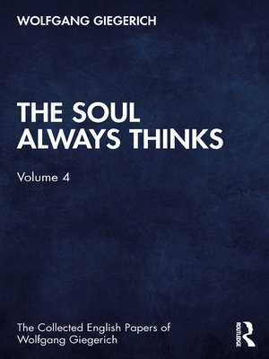 cover image of The Soul Always Thinks